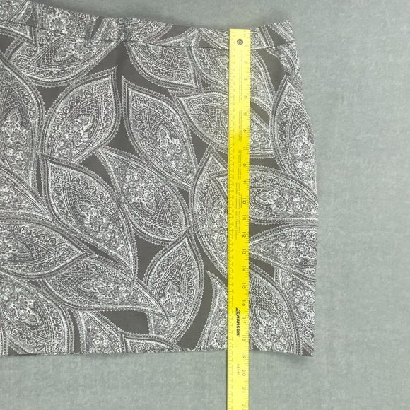 Banana Republic‎ Skirt Womens 14 Brown Pencil Lined Paisley Pockets Stretch - Picture 12 of 15